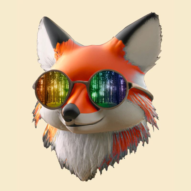 Fuchs Kopf mit Sonnenbrille