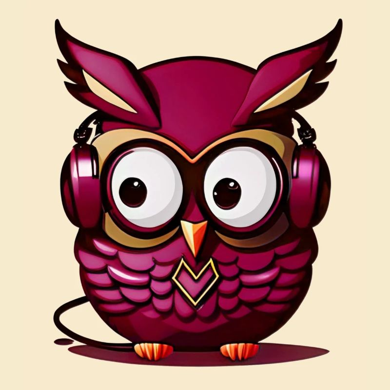 Eule dunkellila Kopfhörer