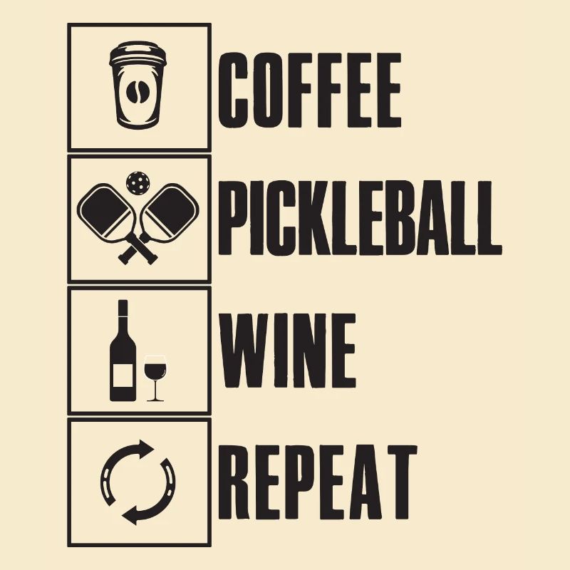 Café Pickleball Vin Ripeat Dicton pour cornichon