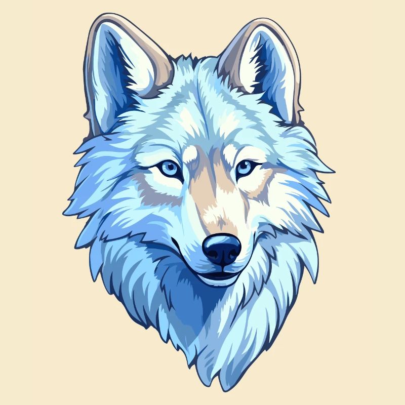 Wolf costume blue wolf head werewolf and
