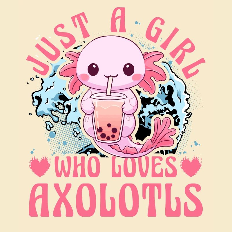 Nur ein Mädchen, das Axolotl liebt