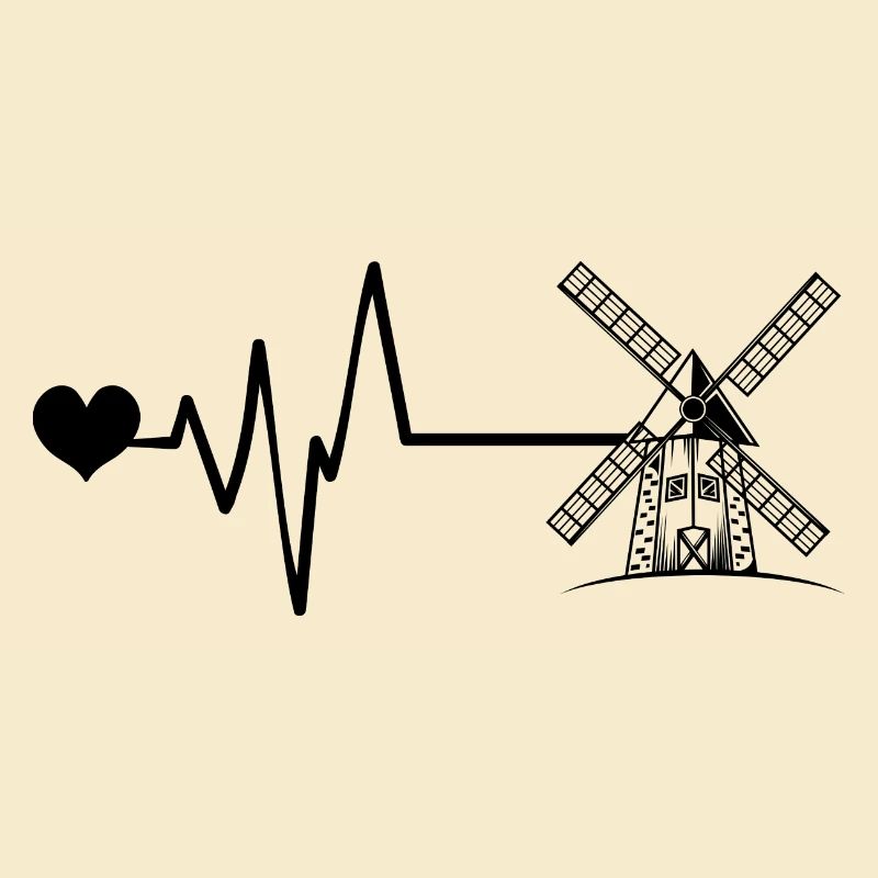Windmühle Puls Herz Liebe