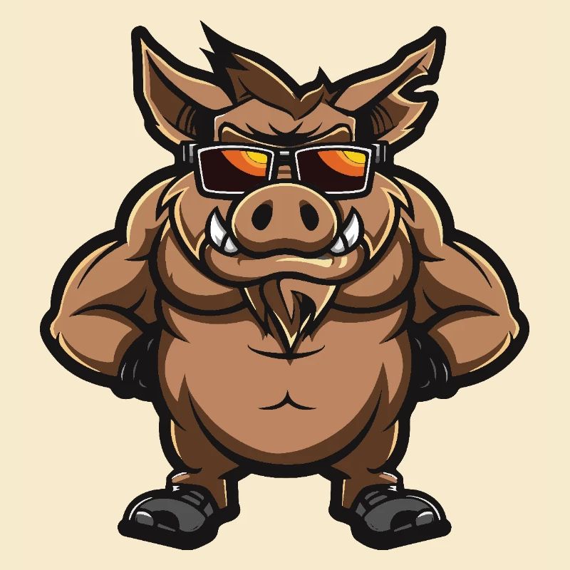 Wildschwein Schwein Cool Comic