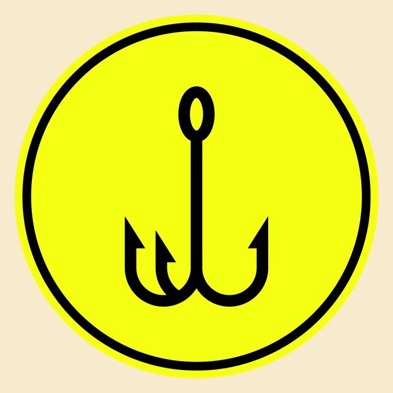 Fishing hook angler icon