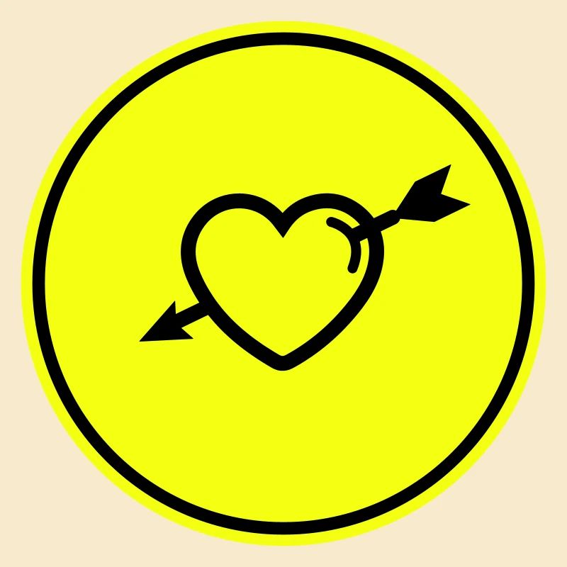 Flèche du symbole du cœur