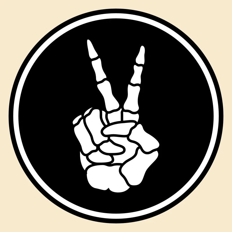 Hand Peace Skeleton
