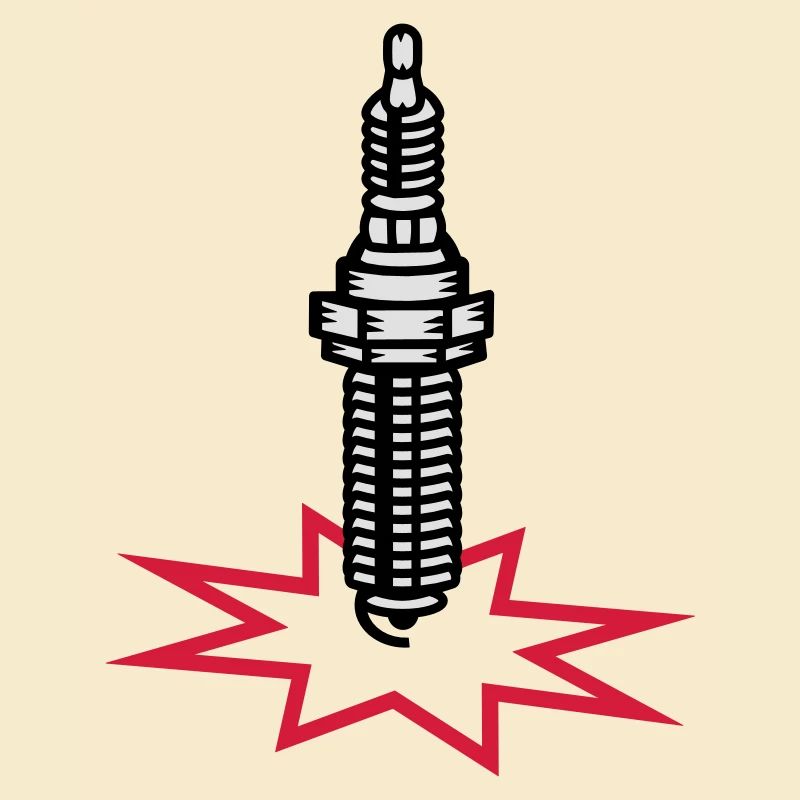 A spark plug with spark