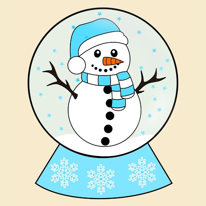Schneekugel Schneemann