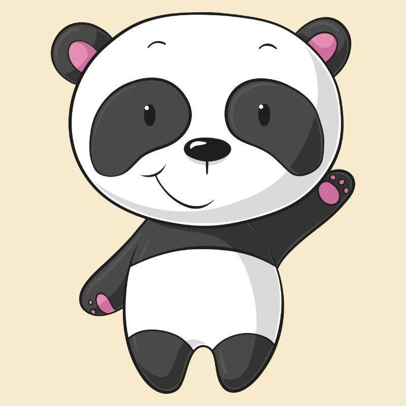 Winkender Comic Panda