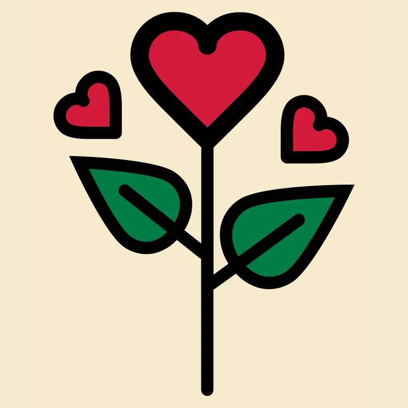 Valentinstags Rose in Herzform