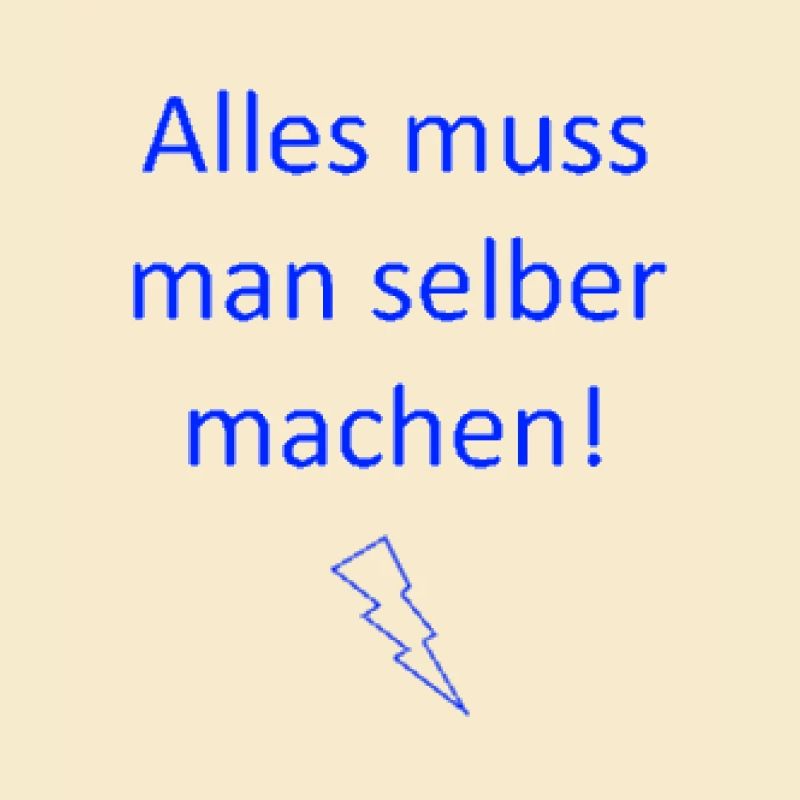 Alles muss man selber machen