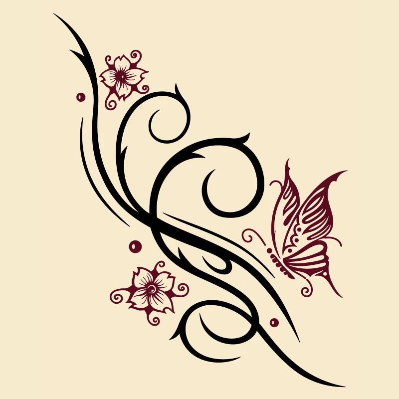Cherry blossoms with butterfly