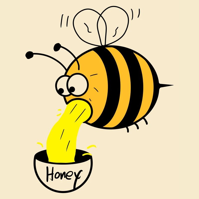 Biene kotzt Honig
