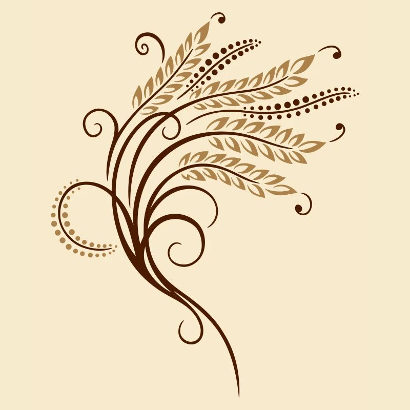 Filigree grain ears, baker, bakery