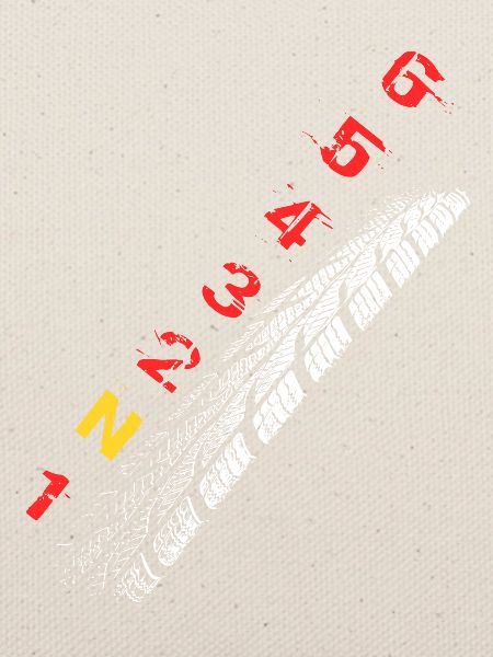 Reifenpfad Neon Typo