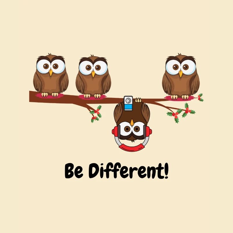 Be different - Süßes Eulen Fun Vogel Geschenk süß