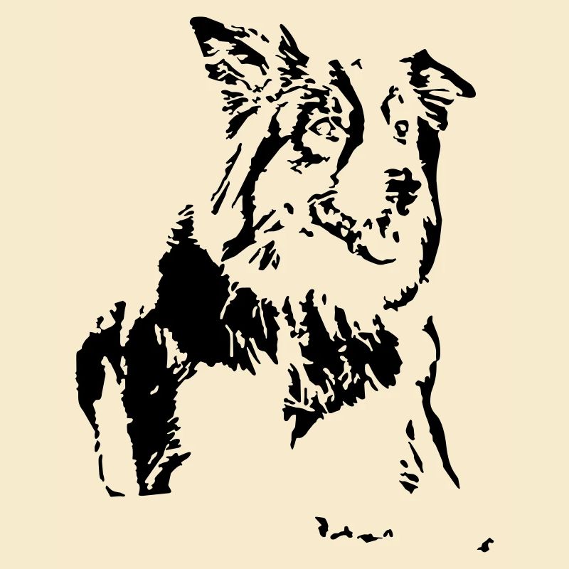 Conception de border collie de chien