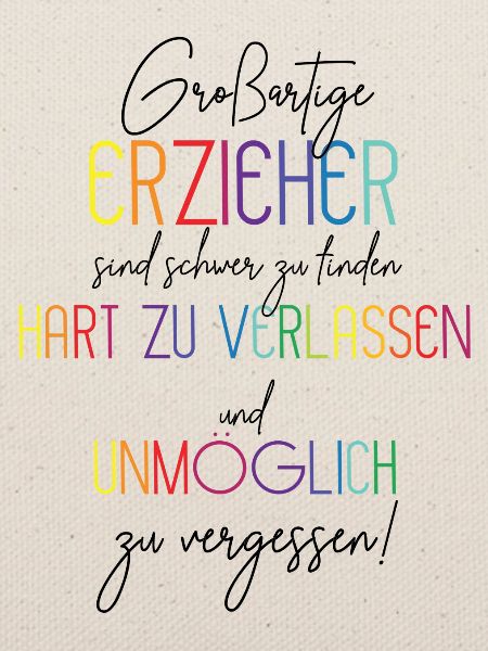 Abschied Erzieher