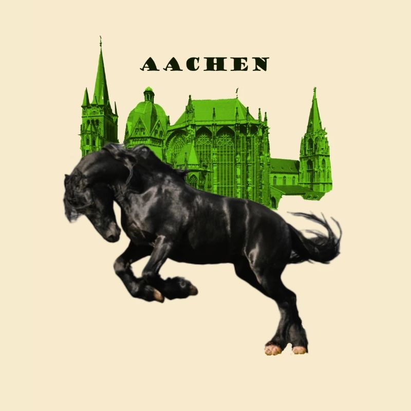 Aachen - Dom - Pferd.
