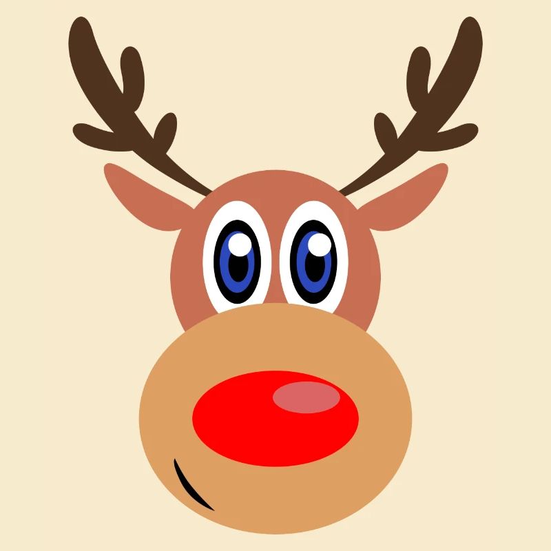 Rudolph Christmas reindeer face