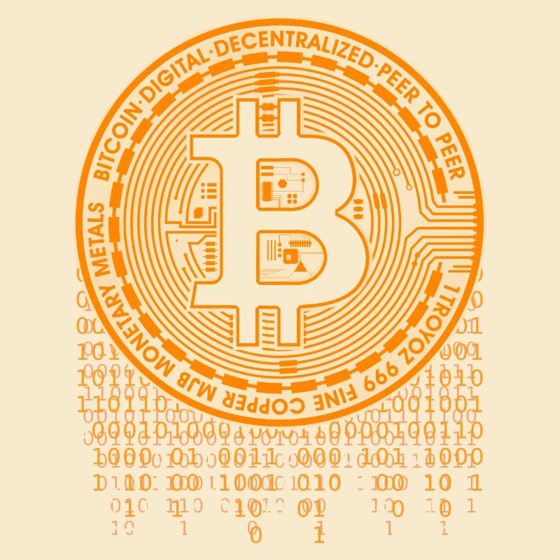 Bitcoin Logo Binärcode