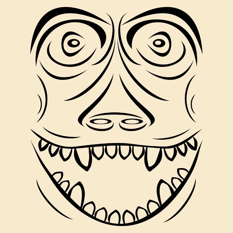 Funny Monkey Voodoo Style schwarz
