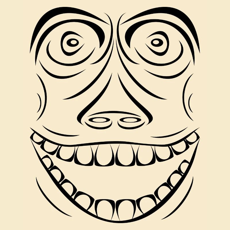 Funny monkey without smallpox