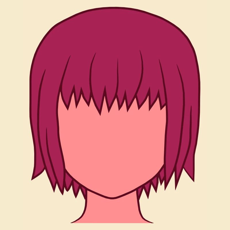 Gesichtsloses Anime Mädchen Kopf