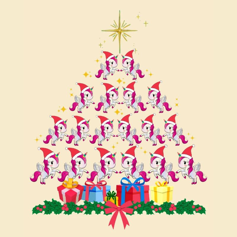 Einhorn Xmass. Weihnachtsgeschenk
