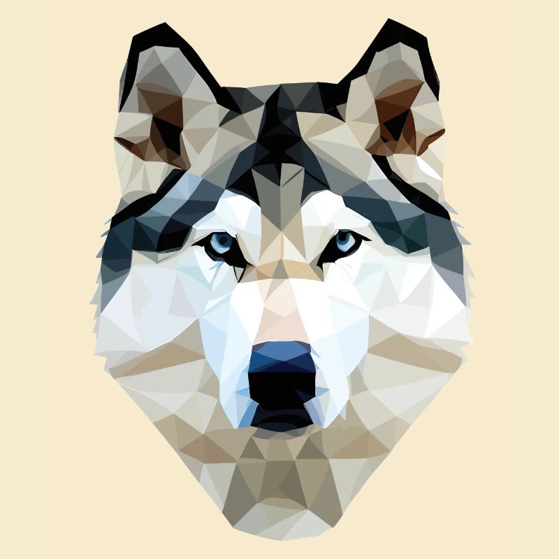 Husky Dog Polygon