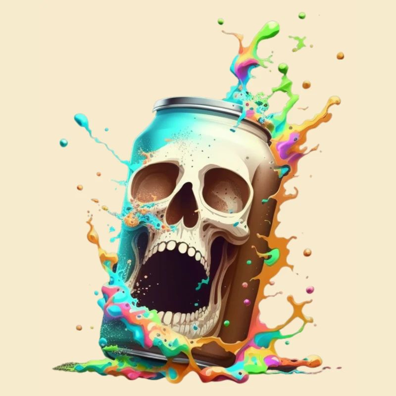Bierdose Totenkopf Explosion