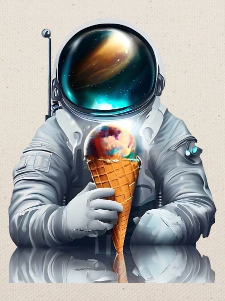 Waffel Eis Astronaut