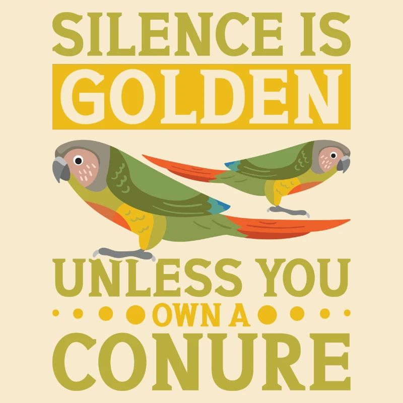 Le silence est un perroquet perruche doré