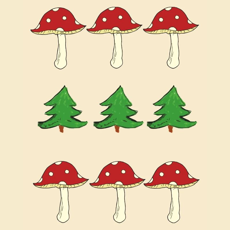 Toadstools and forest