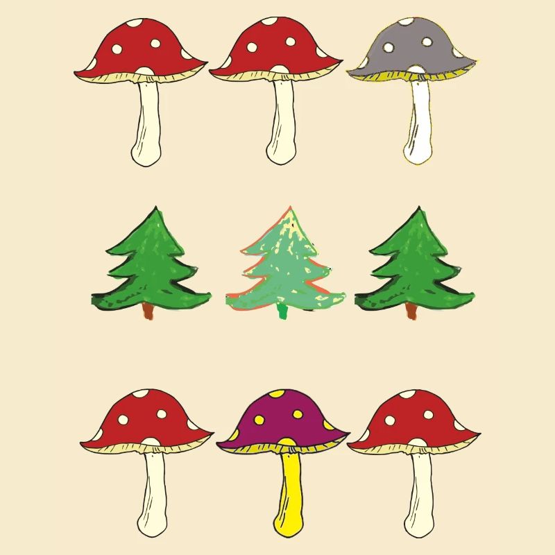 Toadstools and forest