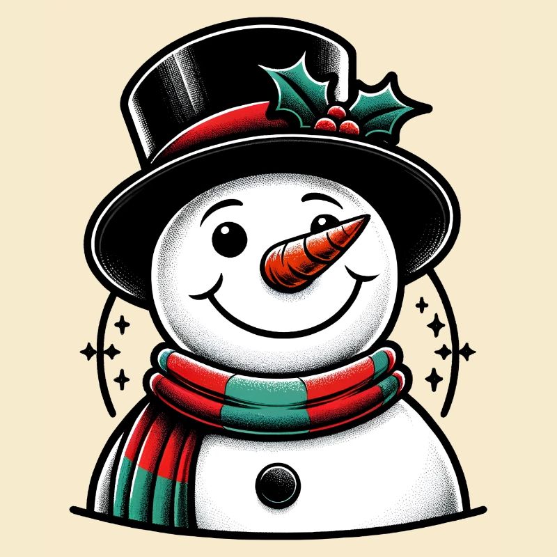 Schneemann mit Hut