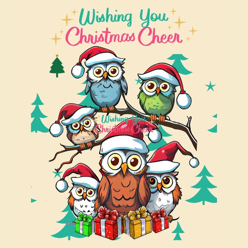 Festliche Eule Weihnachtsstimmung Design