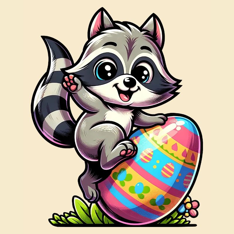Easter Raccoon Easter Egg