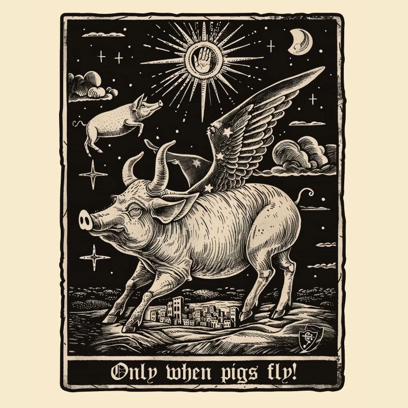 Only when pigs fly