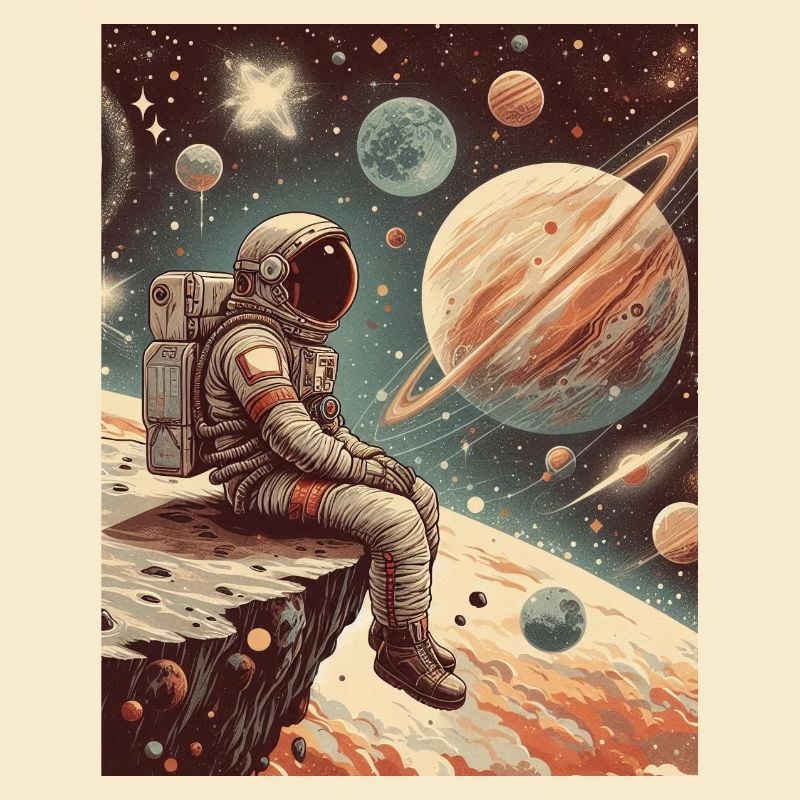 Un astronaute explorant l’infini,