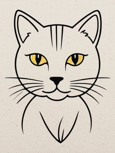 Stylische Goldkatze