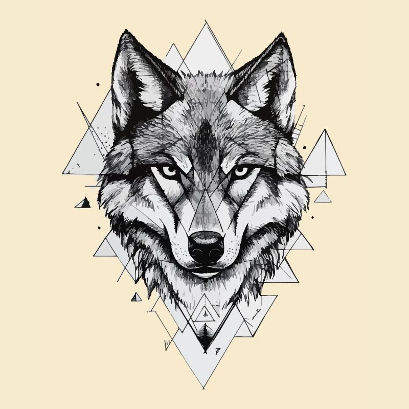 Wolf Wolf Head Geometric Art Nature Wilderness