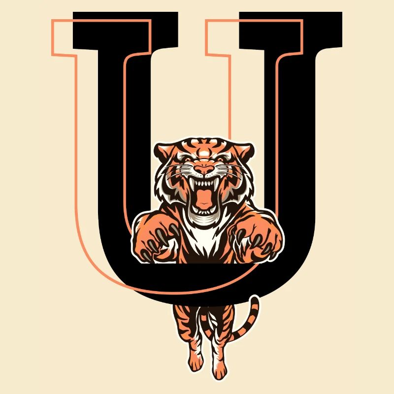Buchstabe u Tiger - Geschenkidee