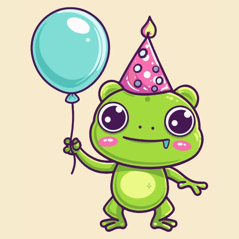 Frog Birthday Comic Cute