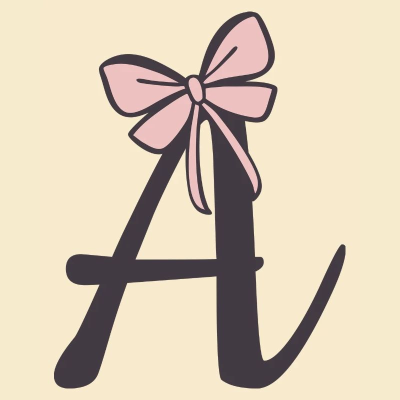 Lettre initiale A ruban