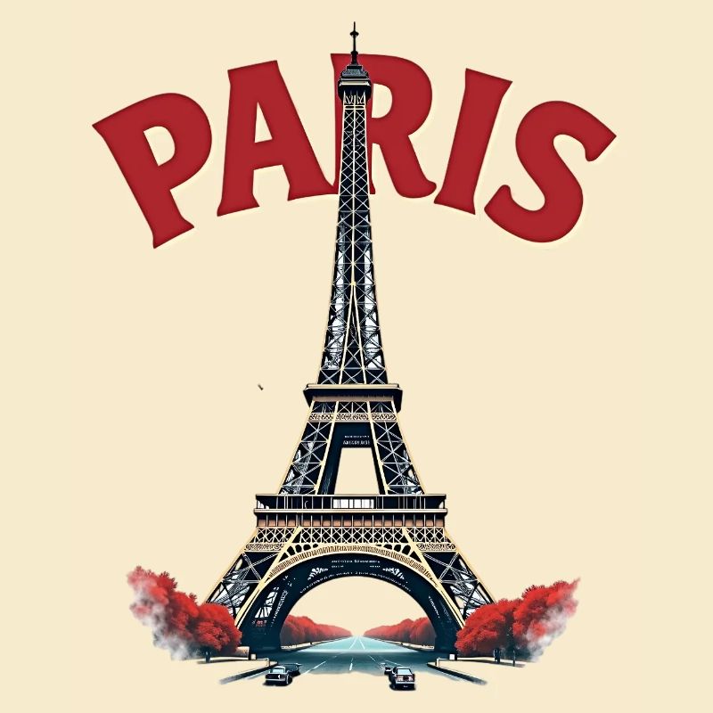 Eiffel Tower, Paris, retro