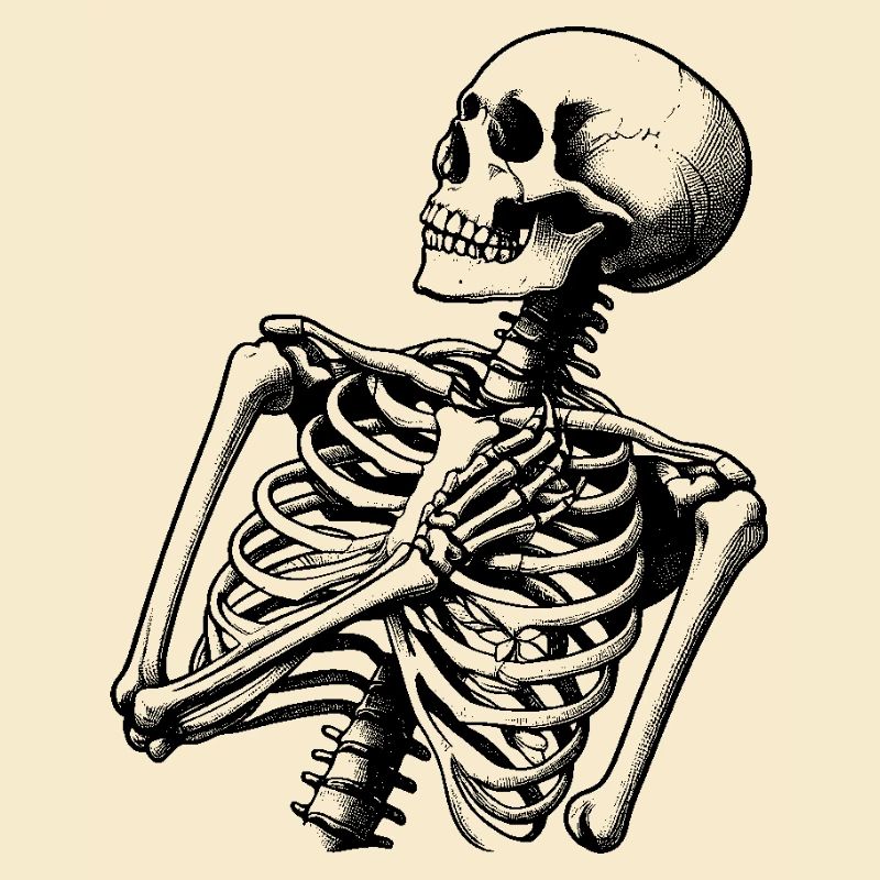Surprised skeleton