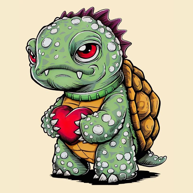 Turtle with heart