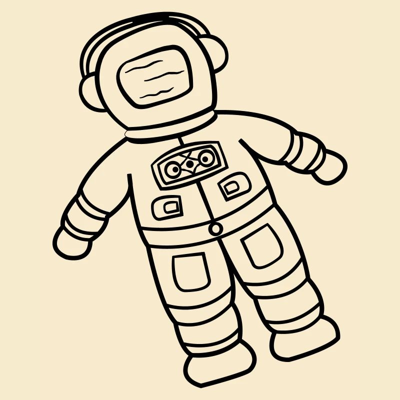 astronaute astronaute spaceman doodle explorateur de l’espace dessiné