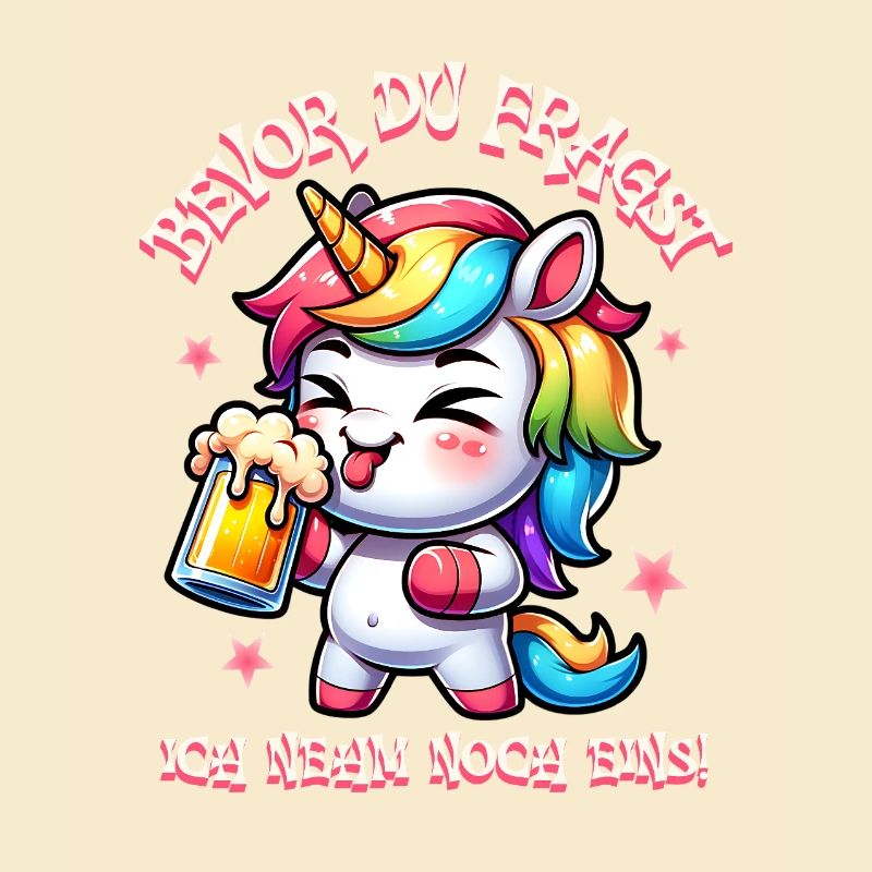 Buntes Einhorn Bier Feier